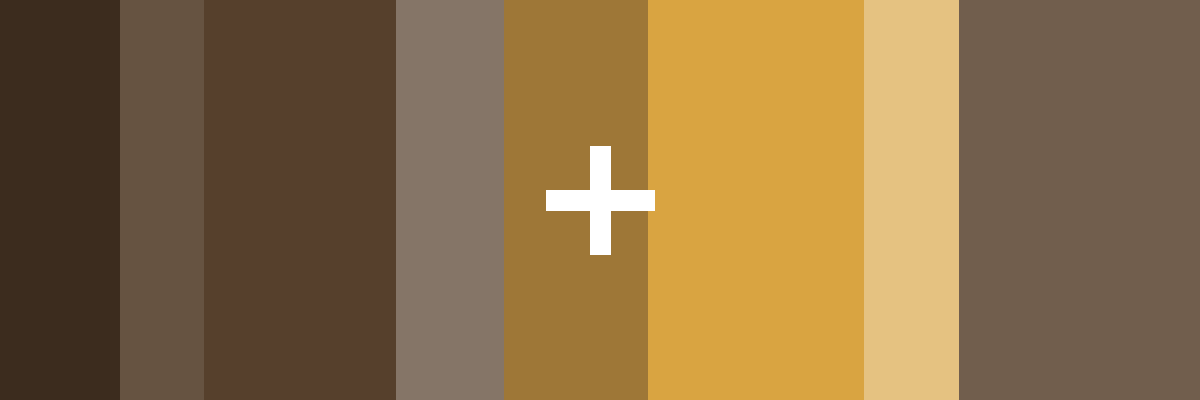 Paint-chip stripe plate in the colours used for Furniture entries on 110 + 2.